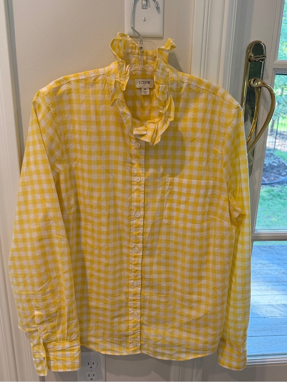 Recycled repurposed ruffle collar J. Crew women’s shirt DARLING!!!!